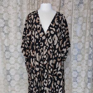 Black and brown maxi dress